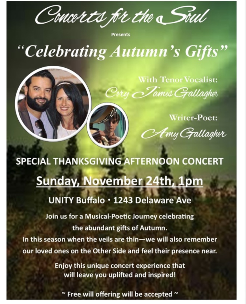 Concerts for the Soul: Celebrating Autumns Gifts with Corey and Amy Gallagher